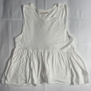 We The Free Sleeveless Flowy White Tank Top